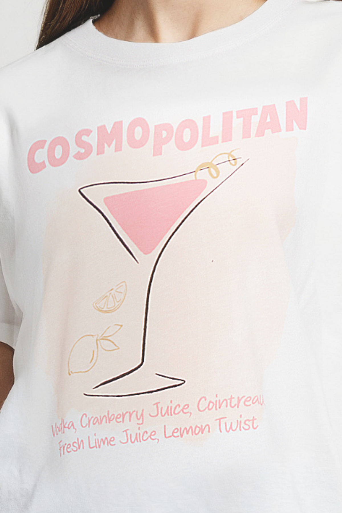 White t-shirt with &