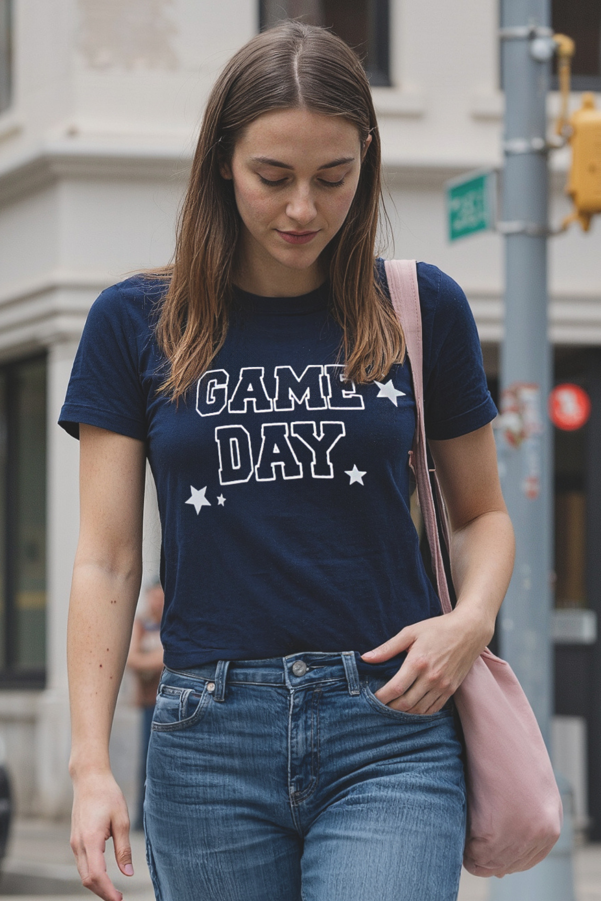 Woman wearing a &