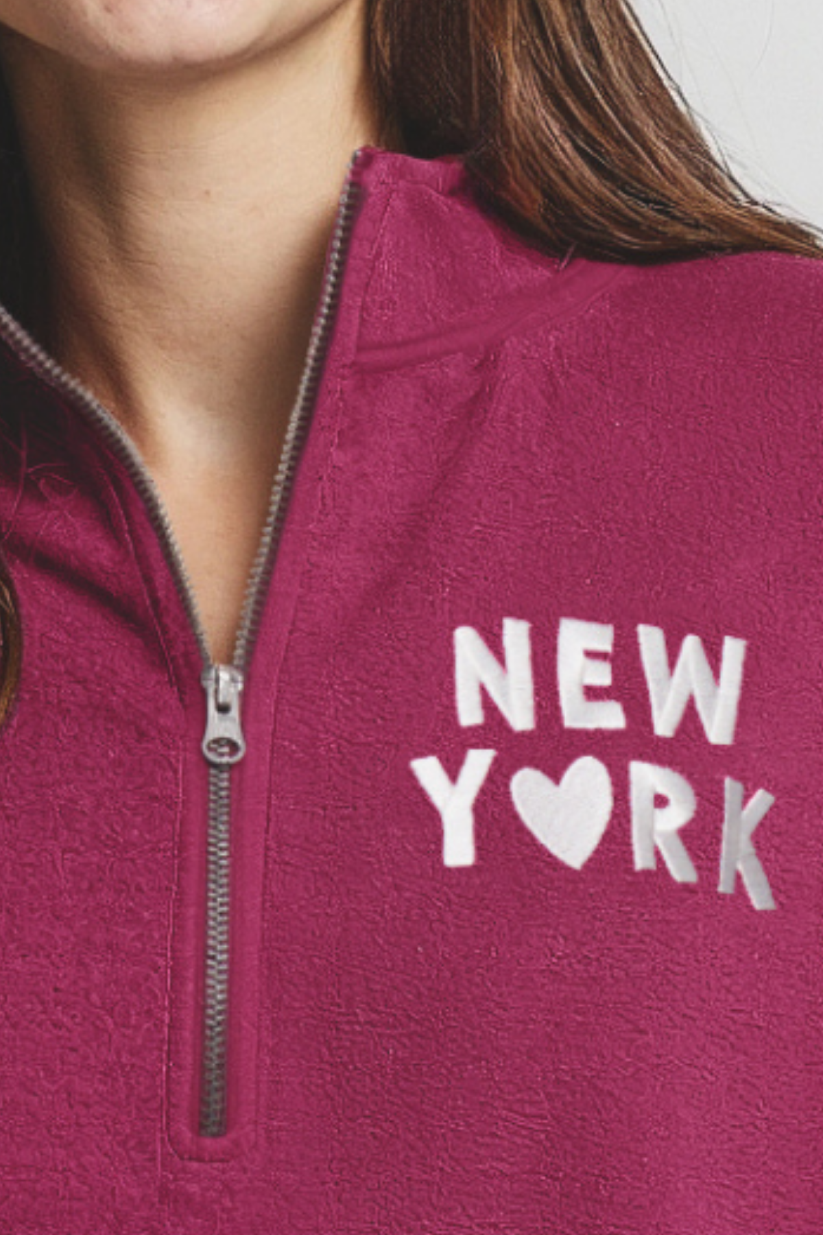 Big Apple 1/2 Zip Carly Sweatshirt | Boysenberry