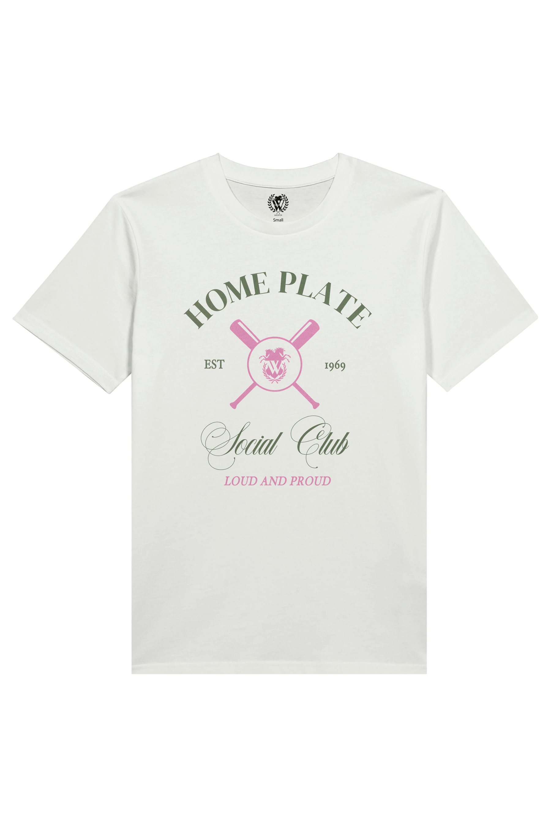 White t-shirt with &