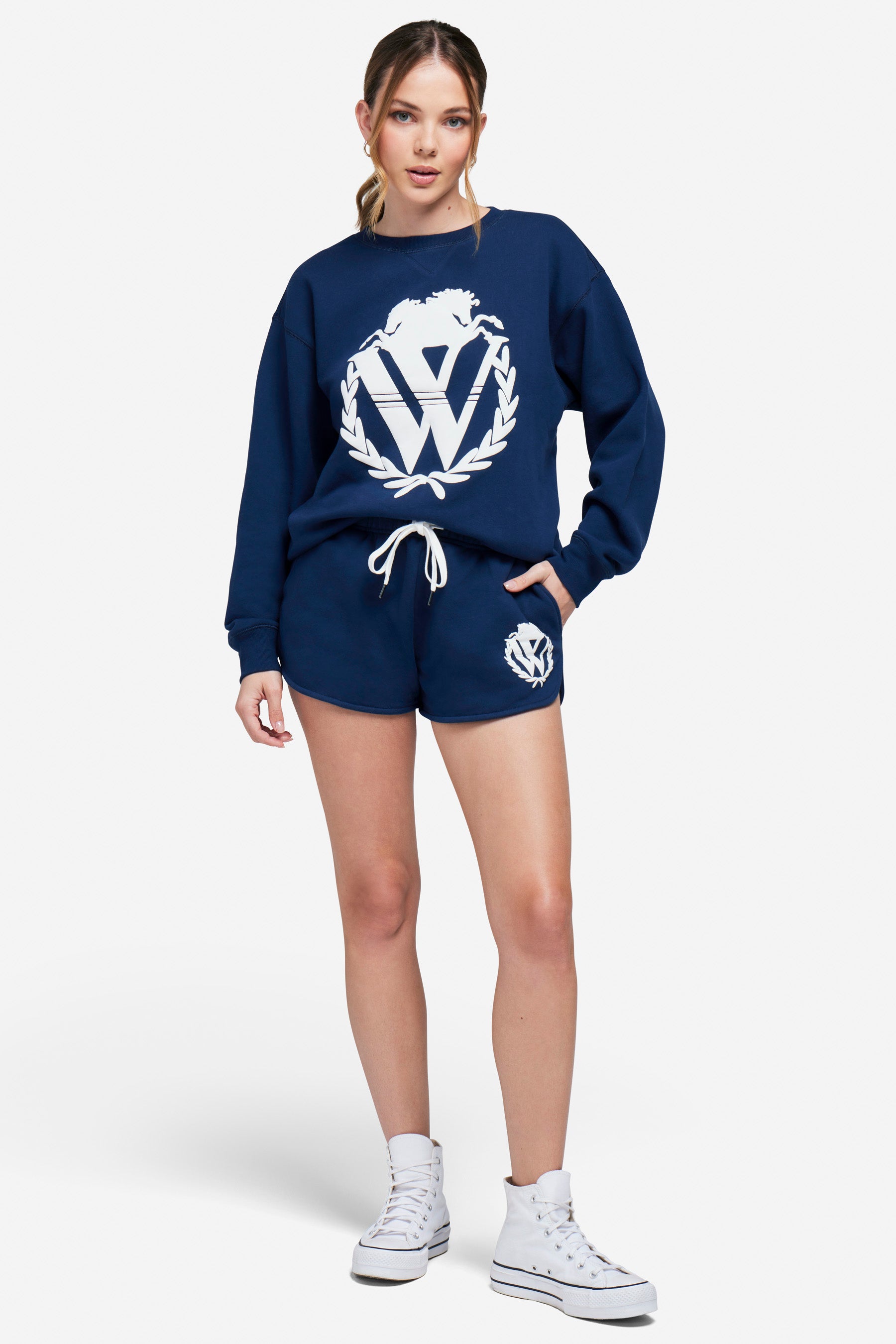 90s Crest Jules Short | Pageant Blue
