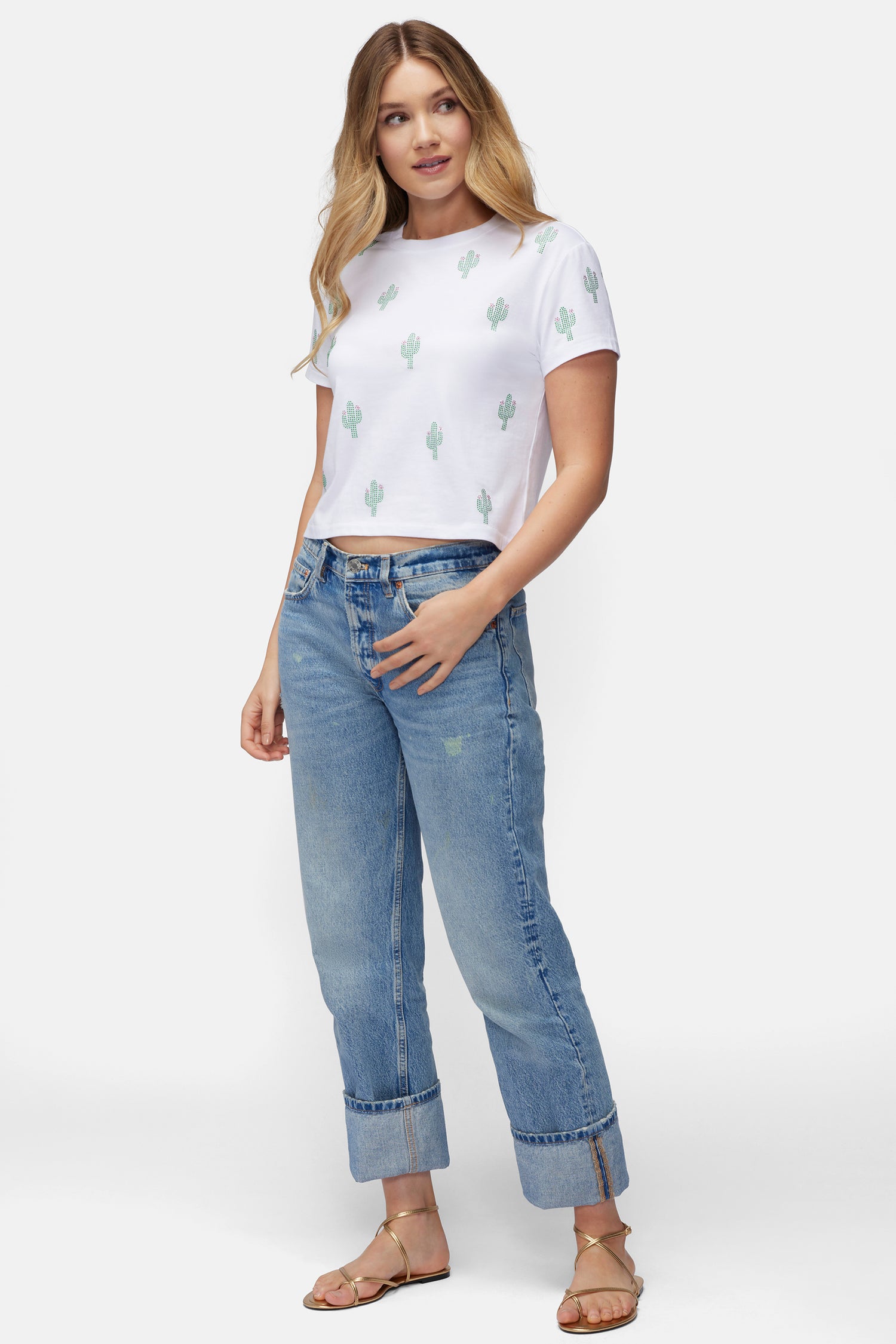 Cactus Jamie Tee | Clean White