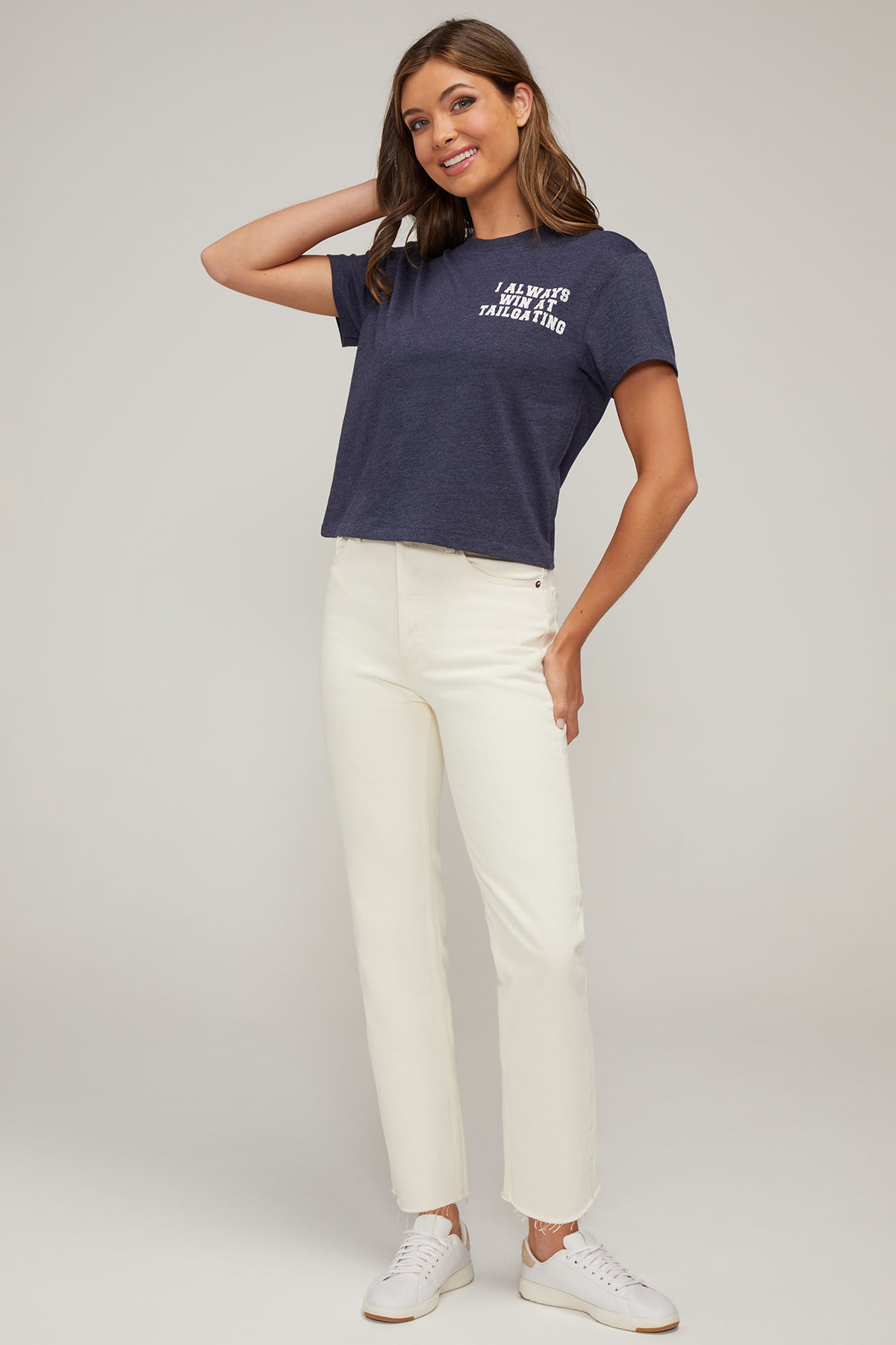 Tailgate With Me Jamie Tee | Heather Peacoat