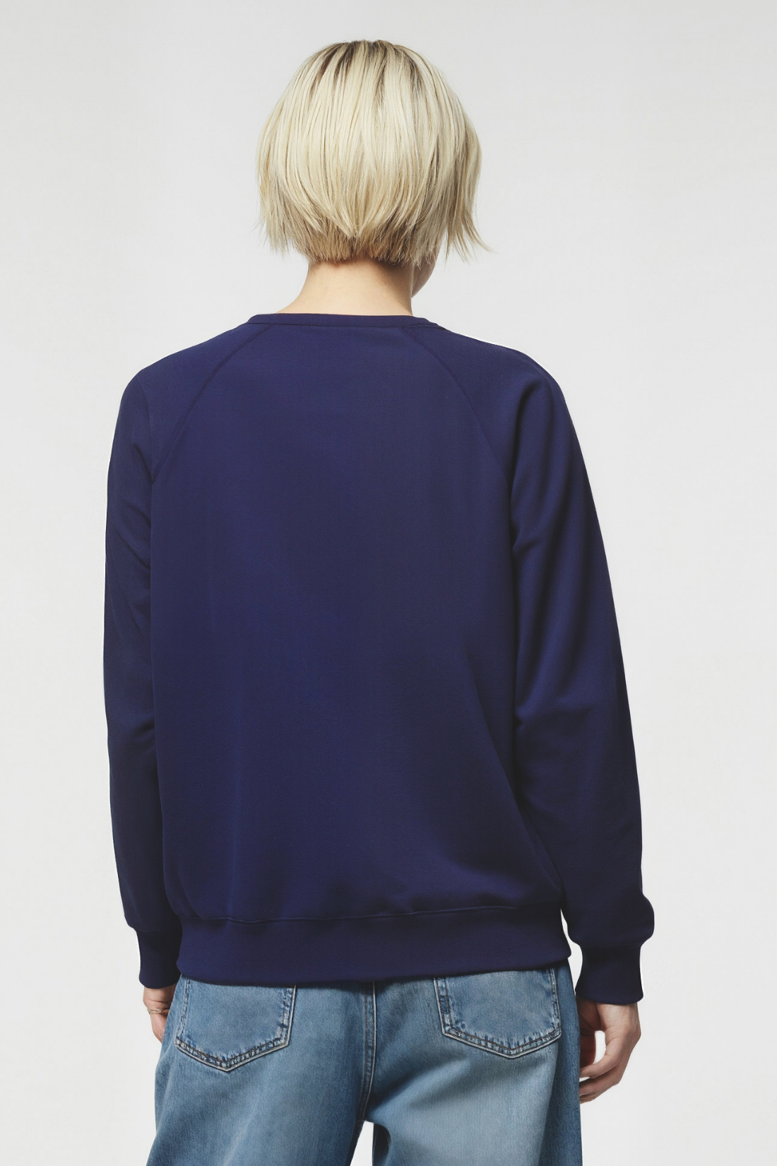 Coffee First Keely Raglan Sweatshirt | Peacoat