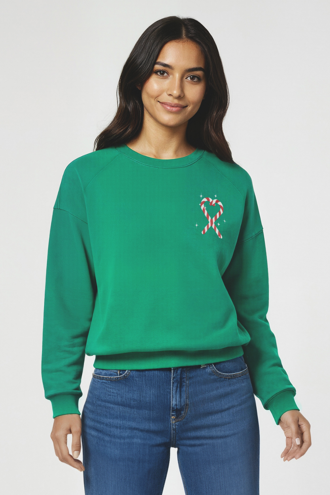 Tinis & Tinsel Keely Raglan Sweatshirt | Jolly Green – Wildfox Couture