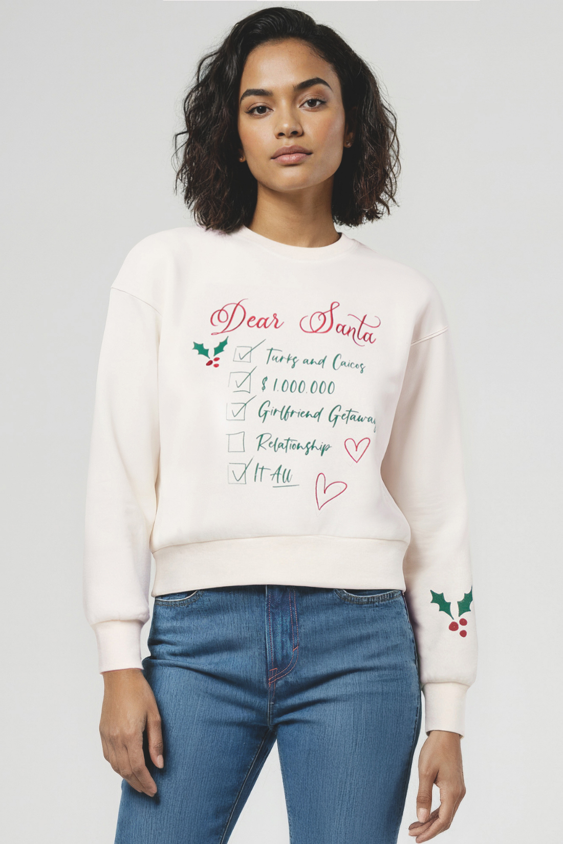 Dear Santa Elyse Sweatshirt | Eggnog