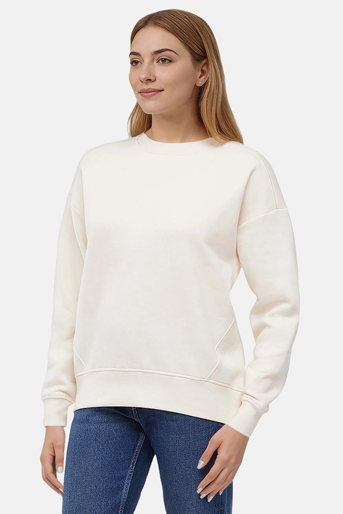 Andie Crew Pullover - Eggnog