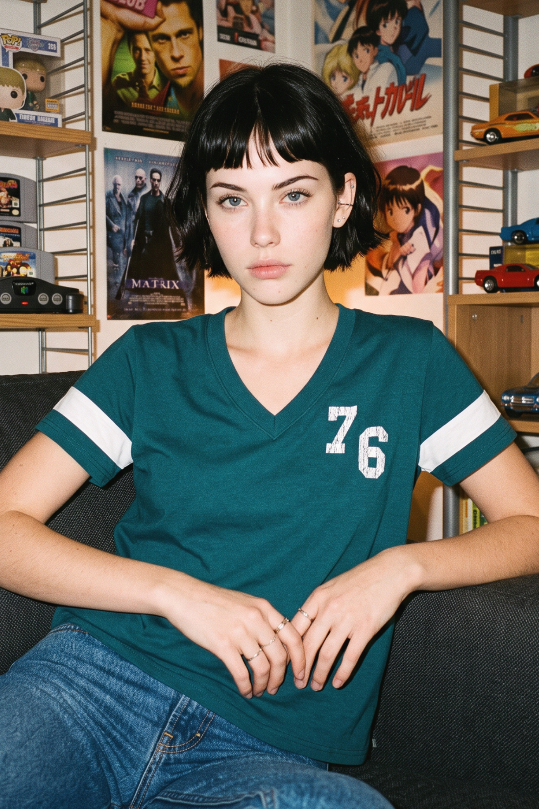 Micky Varsity Tee | Deep Teal