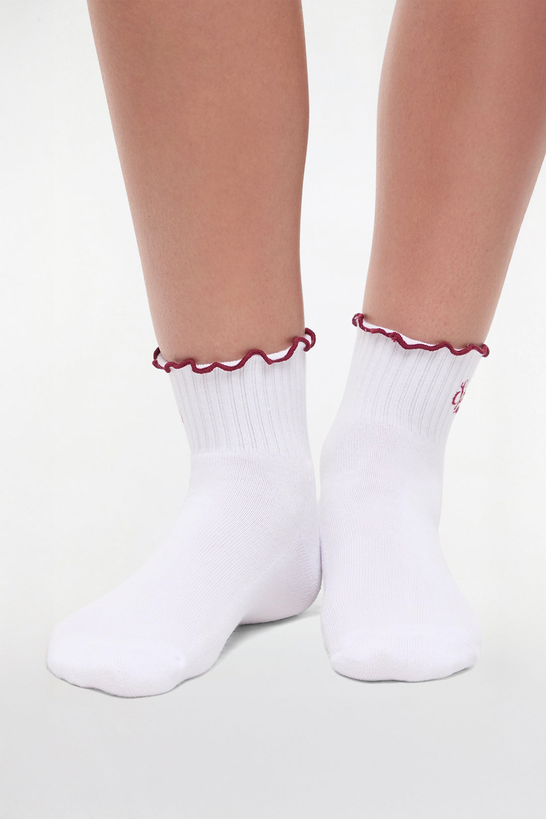 Nina 2-Pack Ankle Socks | White/Zinfandel
