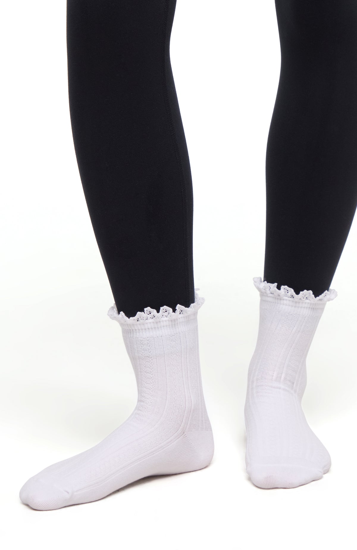 Rina 2-Pack Ankle Socks | Ballet Slipper/White