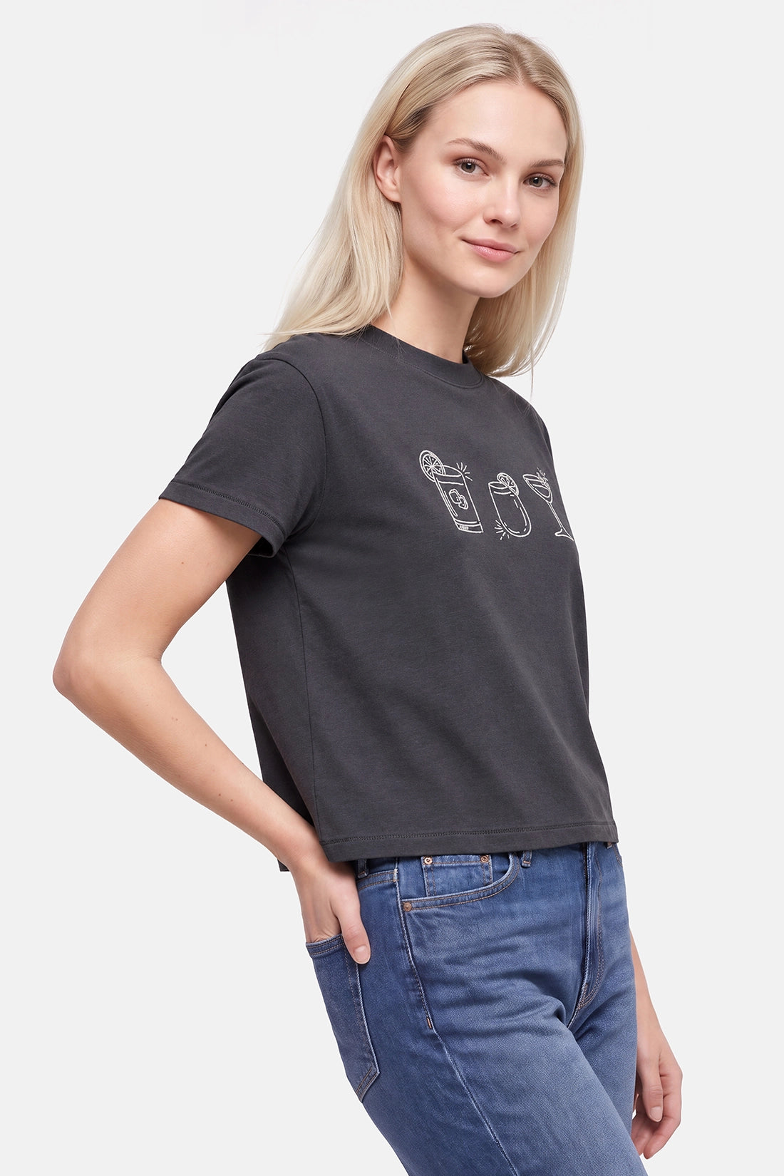 Cocktail Trio Jamie Tee | Pirate Black