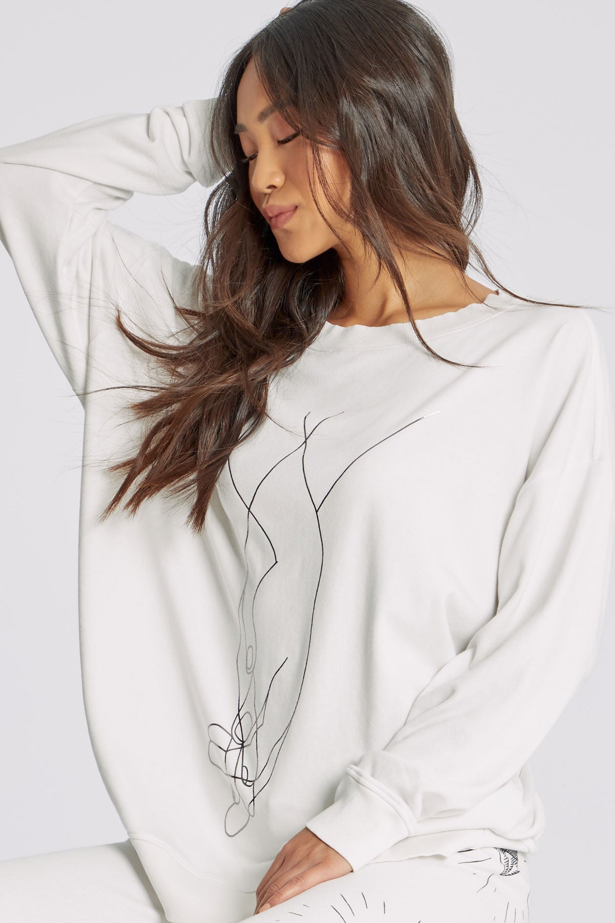 Take My Hand Roadtrip Sweatshirt | Vanilla