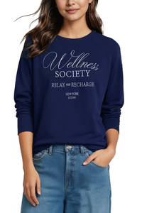 Wellness Society Keely Raglan Sweatshirt | Medieval Blue