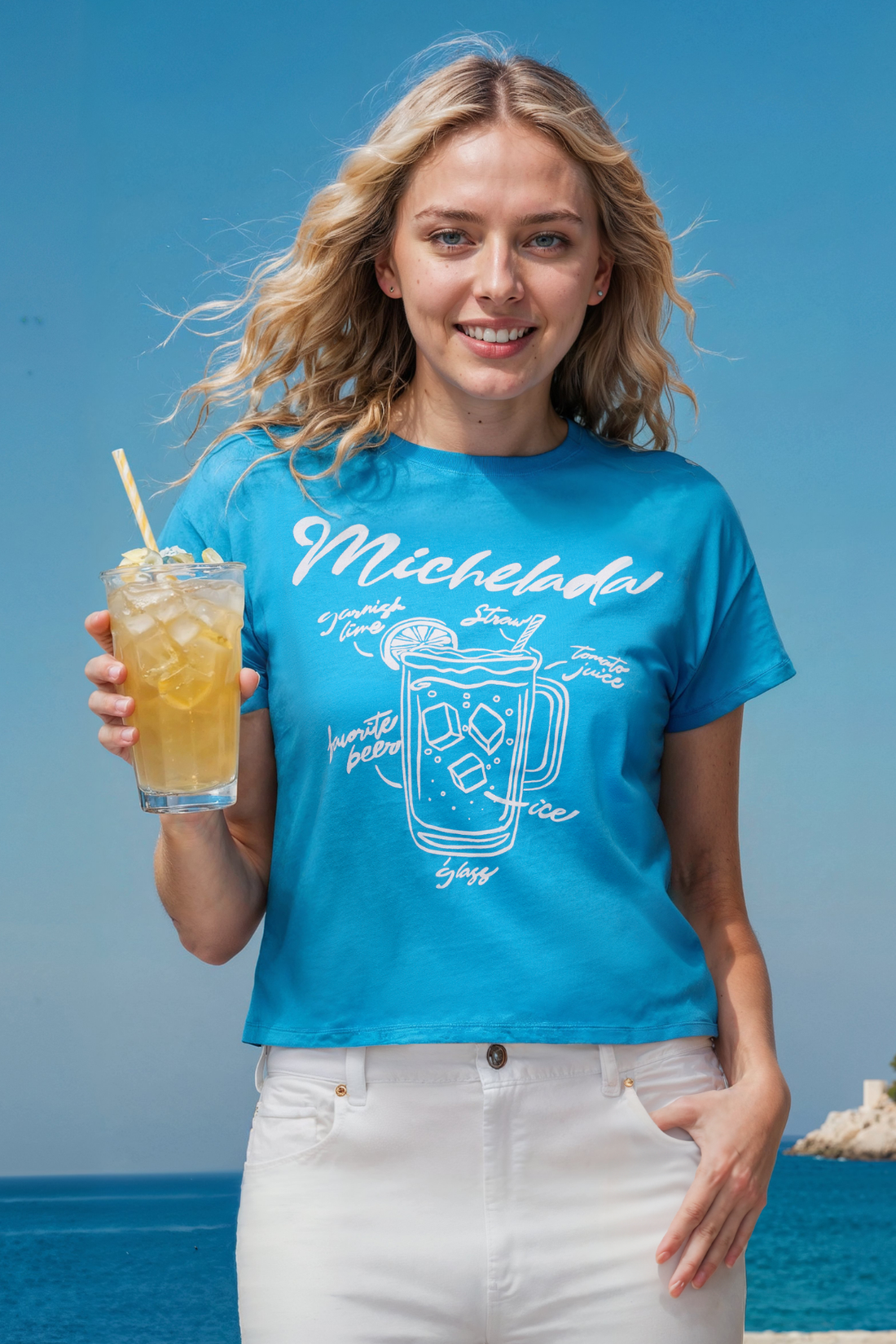 Michelada Chrissy Tee | Malibu Blue
