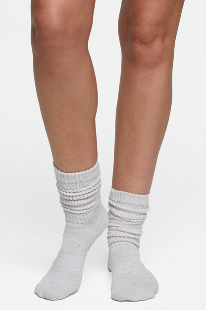 Sofia 2 Pack Slouchy Speckle Socks | Microchip/Sugar Swizzle