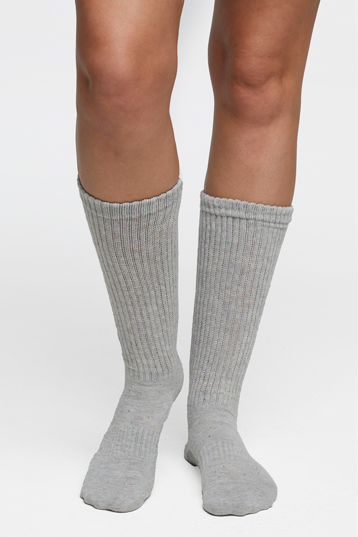 Sofia 2 Pack Slouchy Speckle Socks | Microchip/Sugar Swizzle