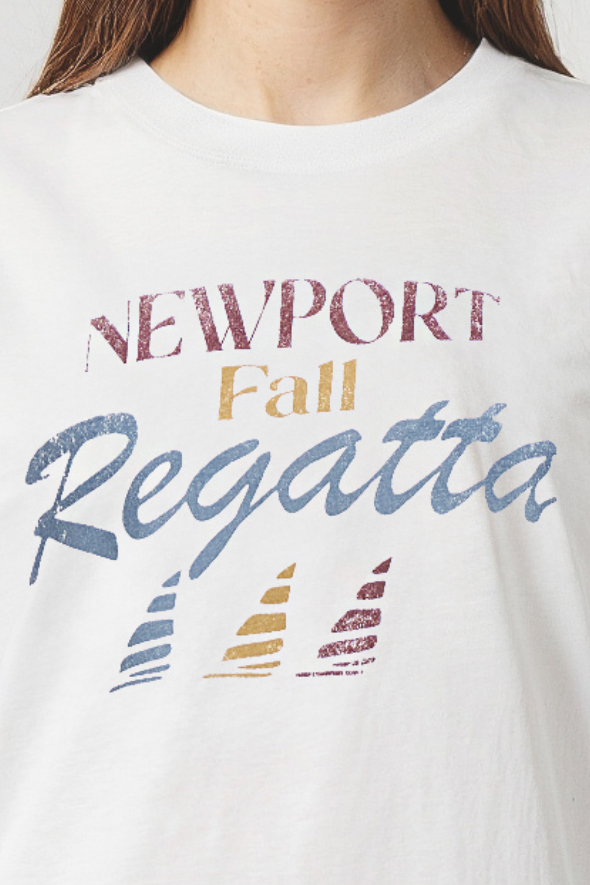 White t-shirt with &