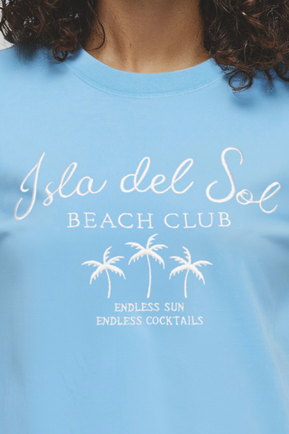 Light blue shirt with &