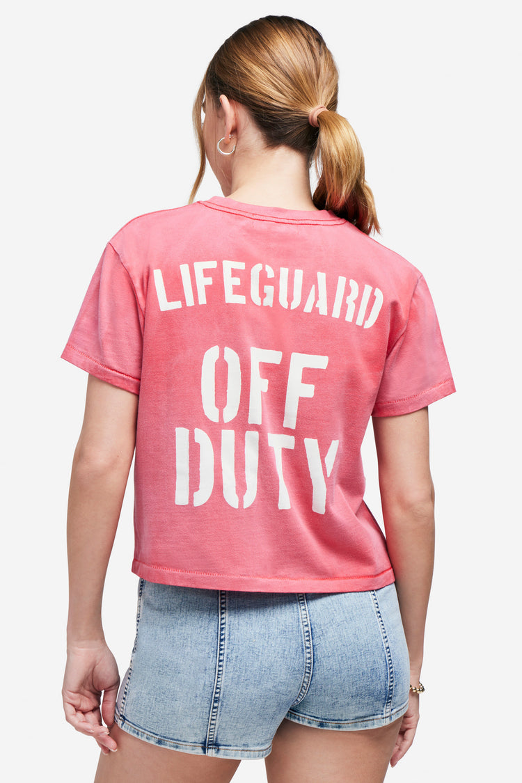 Wildfox Gin Gimlet Charlie Crop Tee- Clean White