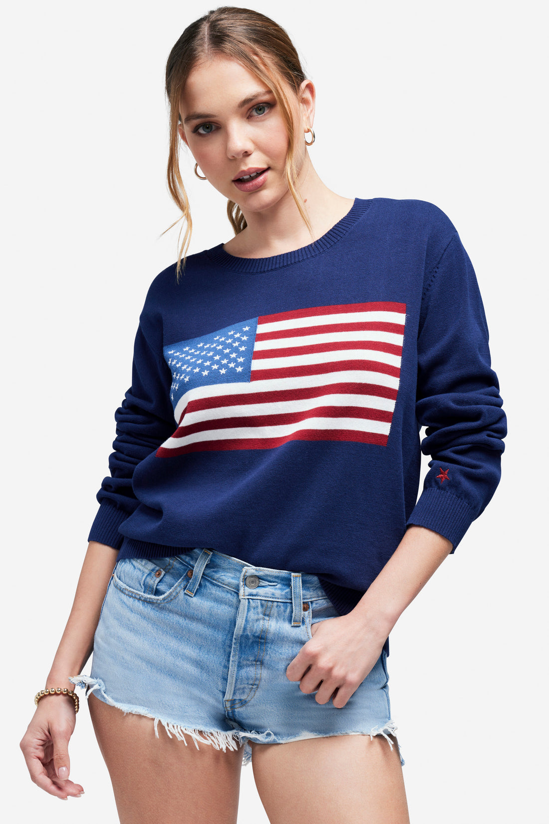 Flag Barrett Sweater | Pageant Blue