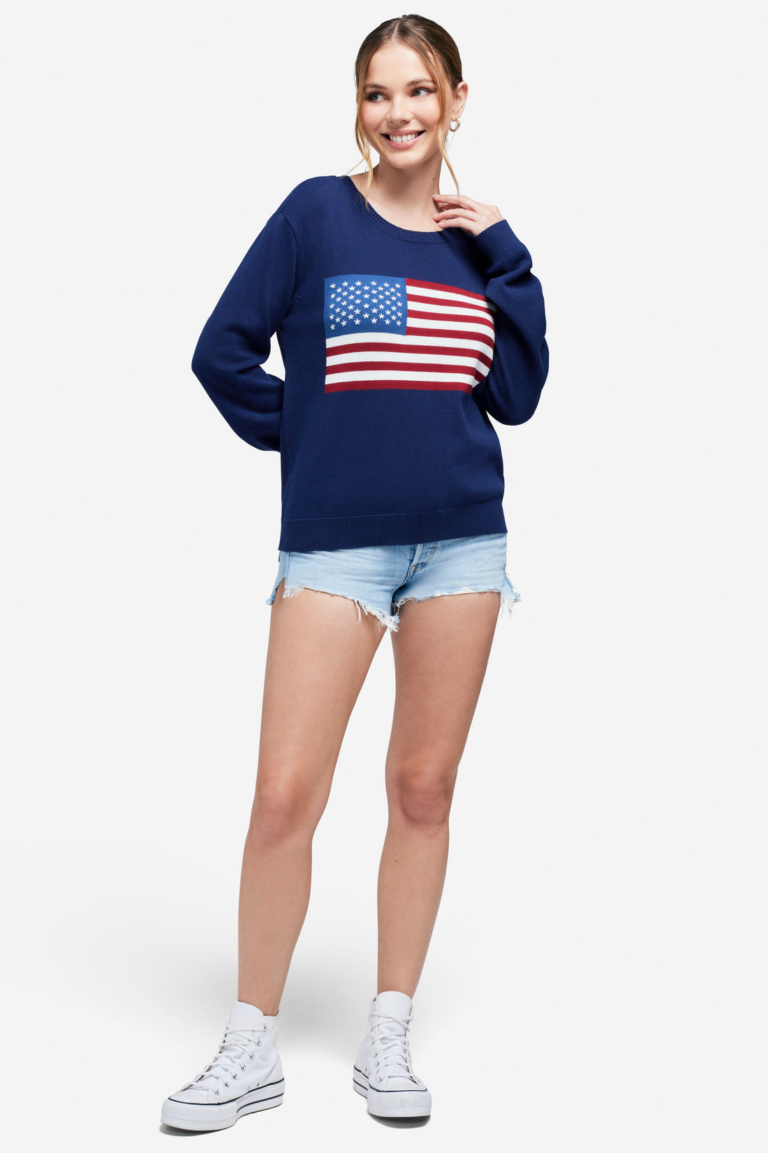 Flag Barrett Sweater | Pageant Blue