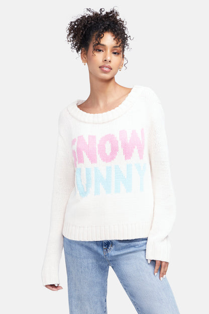 Violet Snow Bunny Sweater | Heavenly Pink