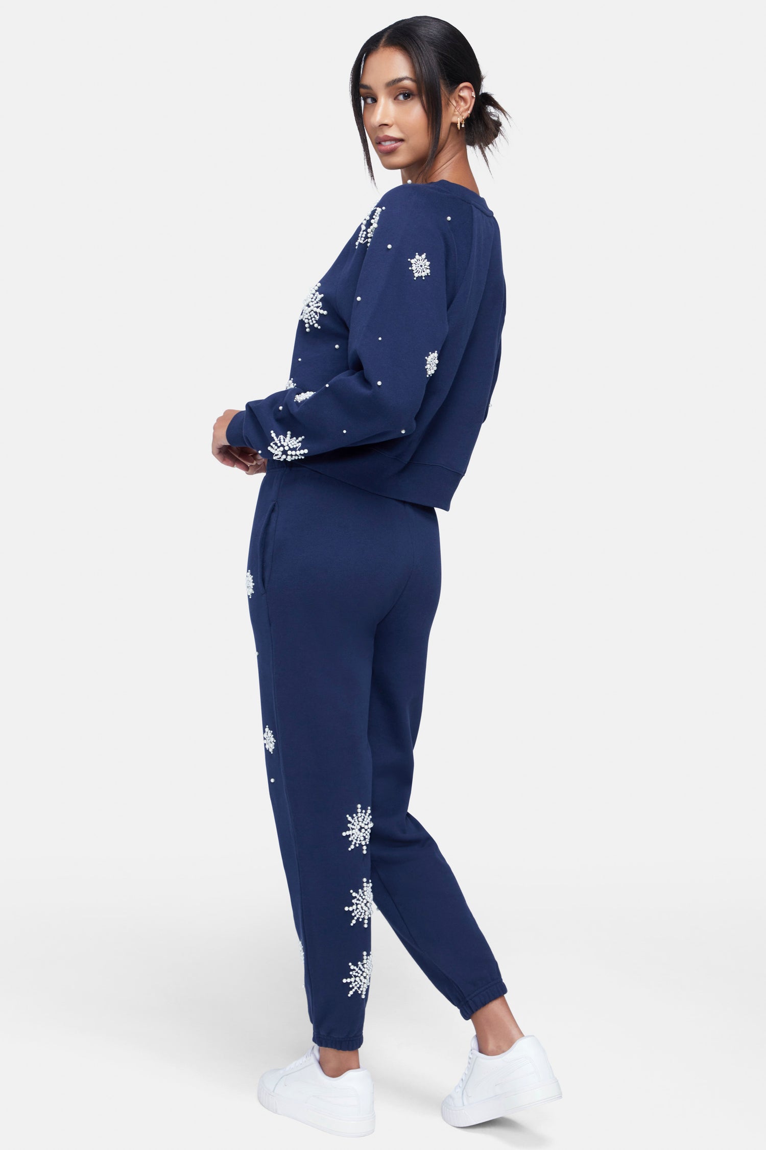 Snowflake Emmy Sweatpants | Black Iris