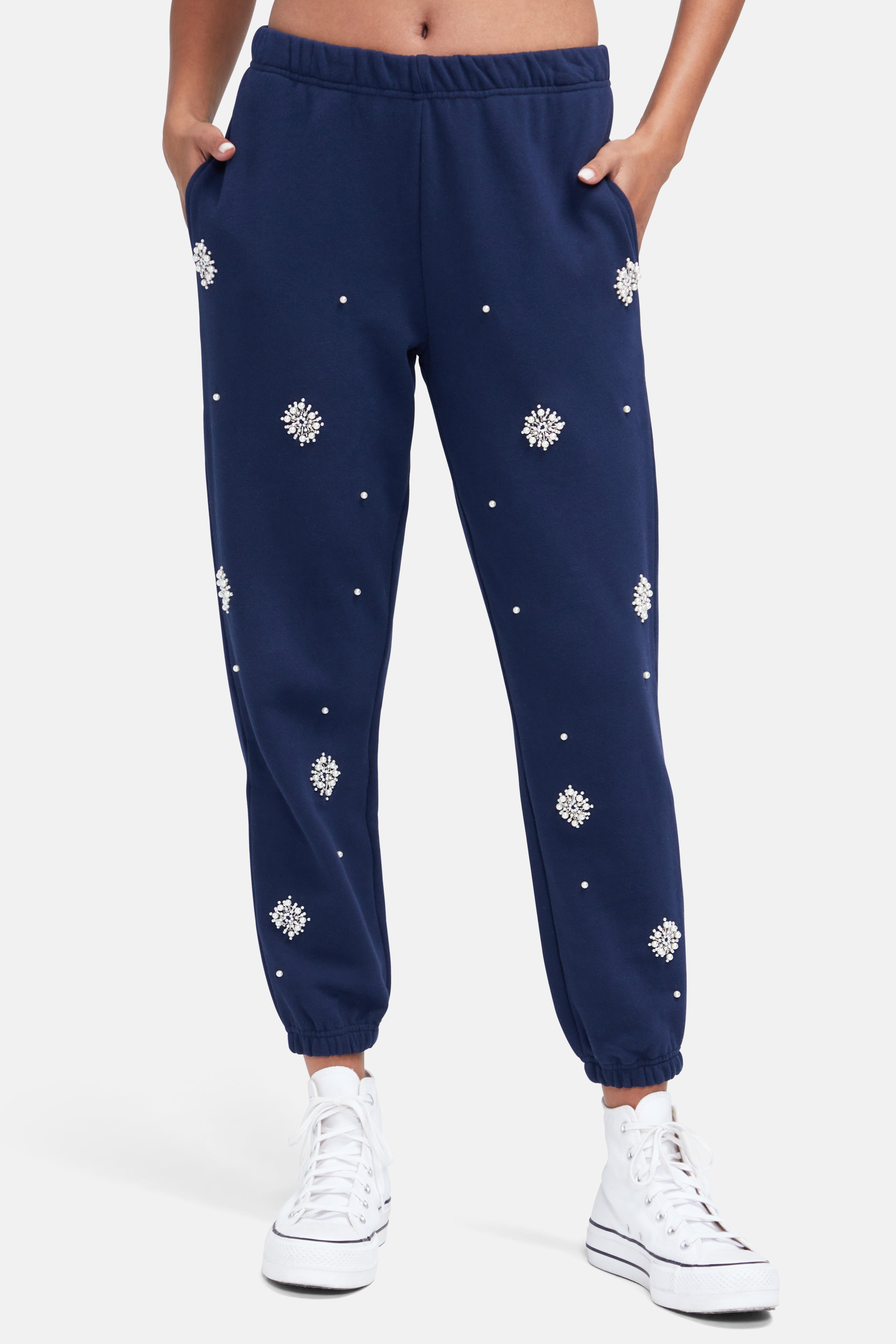 Snowflake Emmy Sweatpants | Black Iris