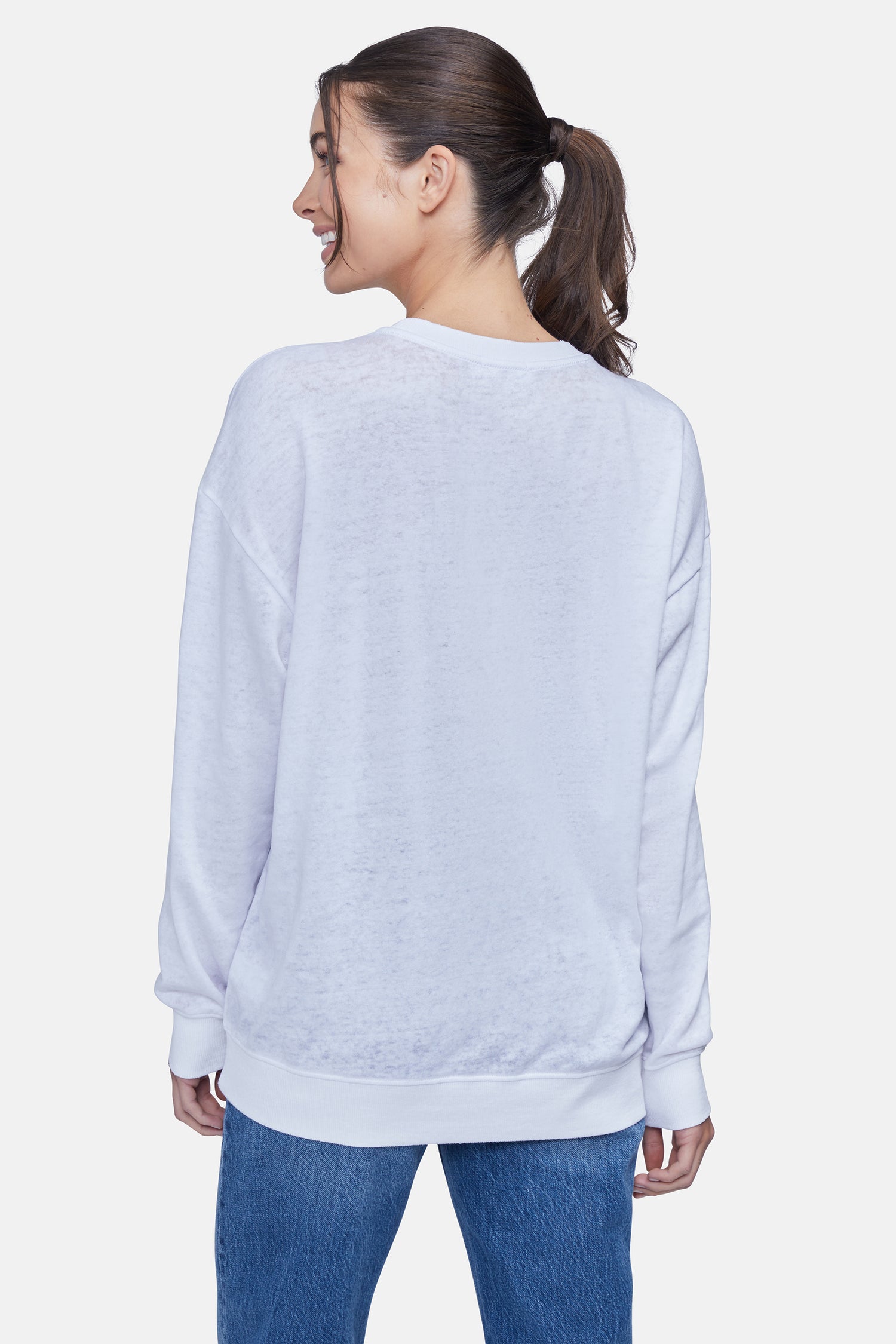 Paris Stripes Roadtrip Sweatshirt | Clean White