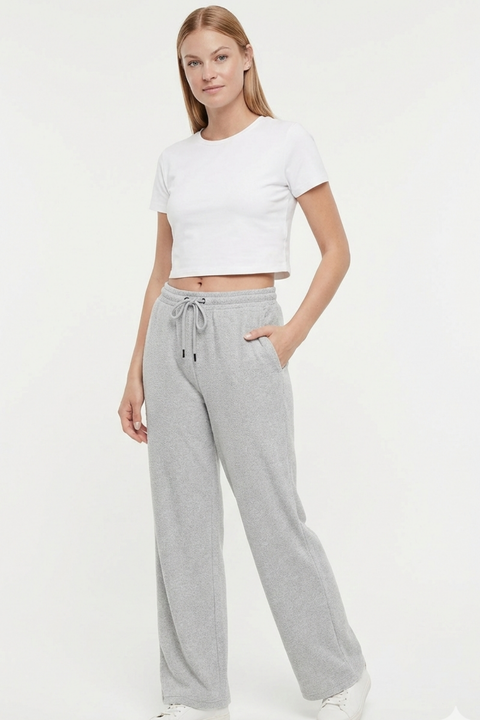 Andie Wide Leg Pant - Heather Grey – Wildfox Couture Andie Wide Leg Pant - Heather Grey – Wildfox Couture