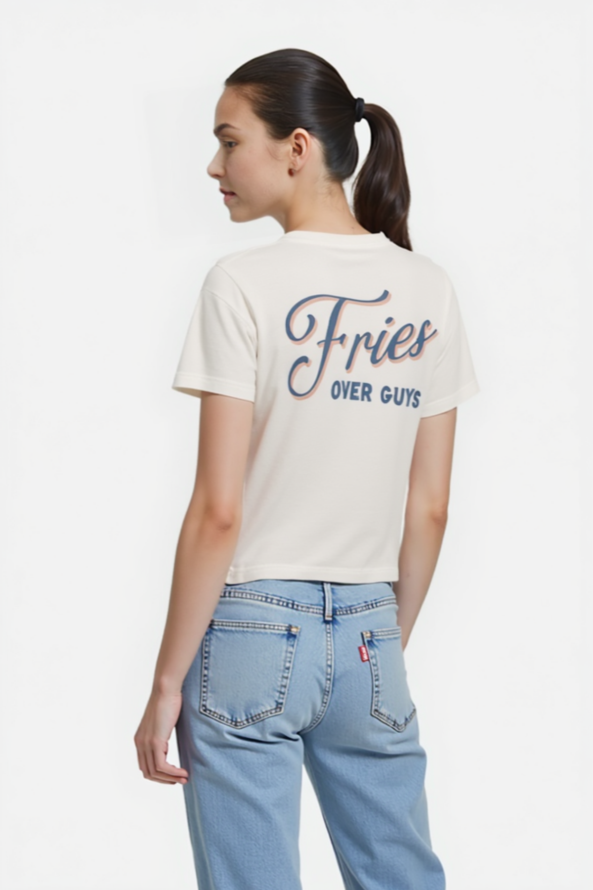 Fries Over Guys Jamie Tee | Snow White