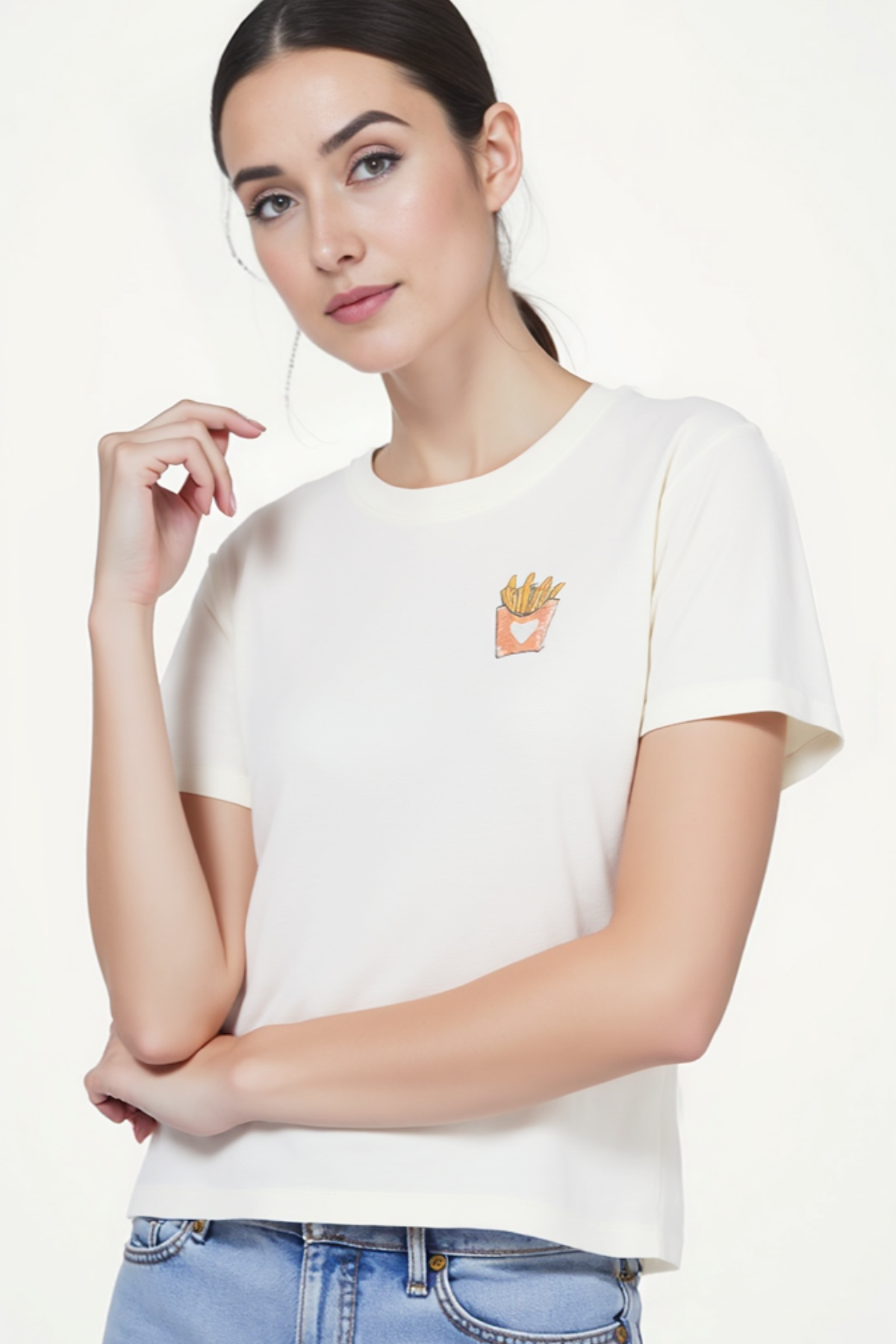 Fries Over Guys Jamie Tee | Snow White