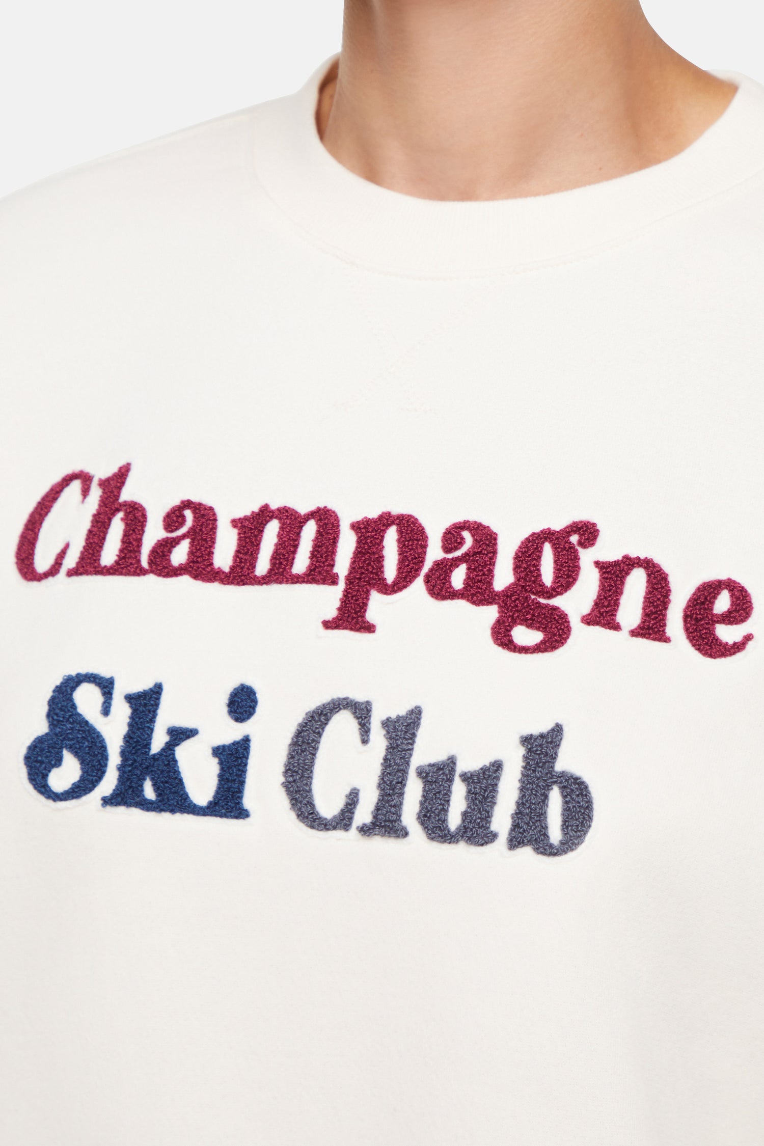 Champ Ski Club Charlie Sweatshirt | Eggnog