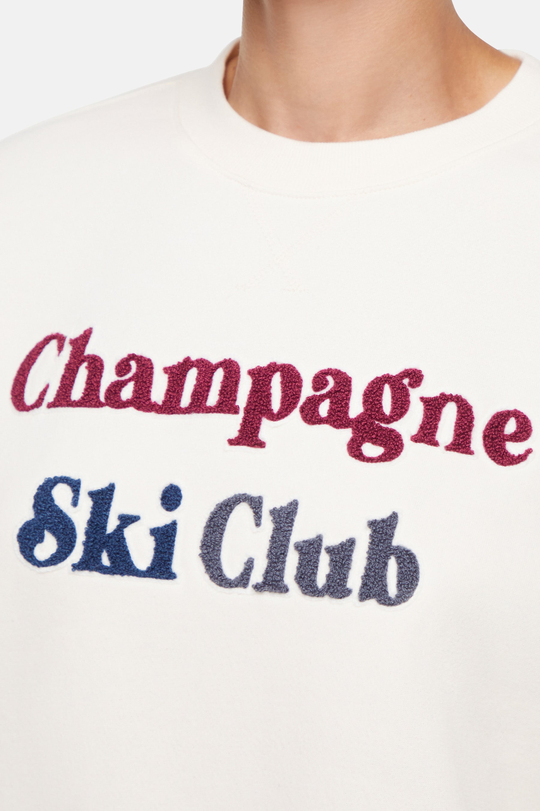 Champ Ski Club Charlie Sweatshirt | Eggnog