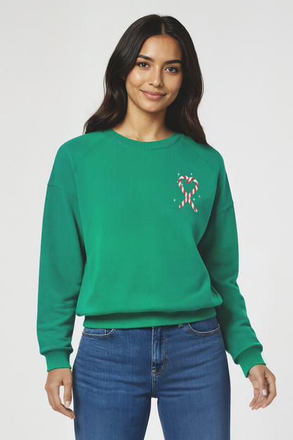 Tinis & Tinsel Keely Raglan Sweatshirt | Jolly Green – Wildfox Couture Tinis & Tinsel Keely Raglan Sweatshirt | Jolly Green – Wildfox Couture