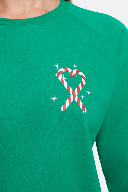 Tinis &amp; Tinsel Keely Raglan Sweatshirt | Jolly Green