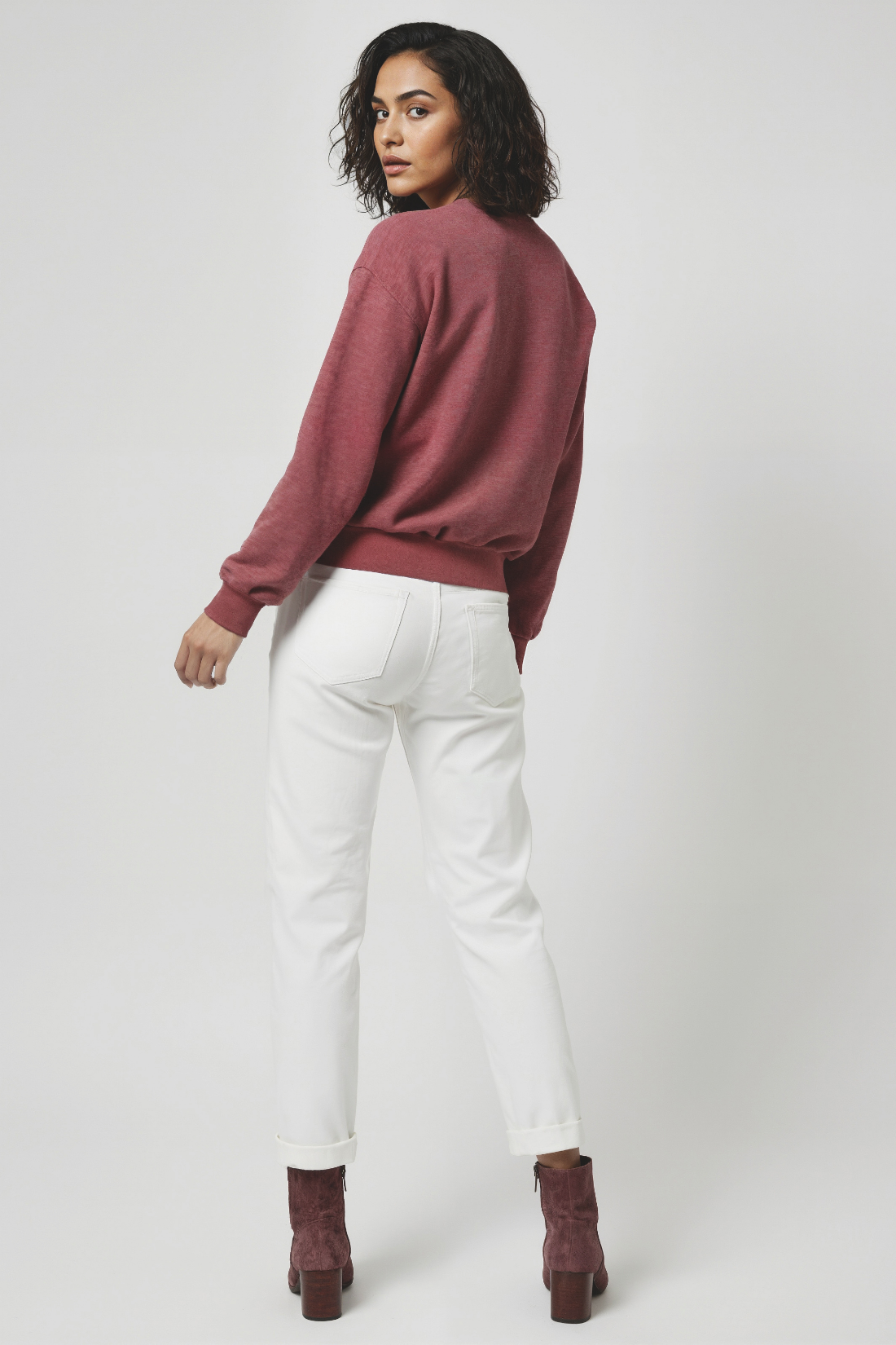 Better Not Pout Charlie Sweatshirt | Heather Cabernet