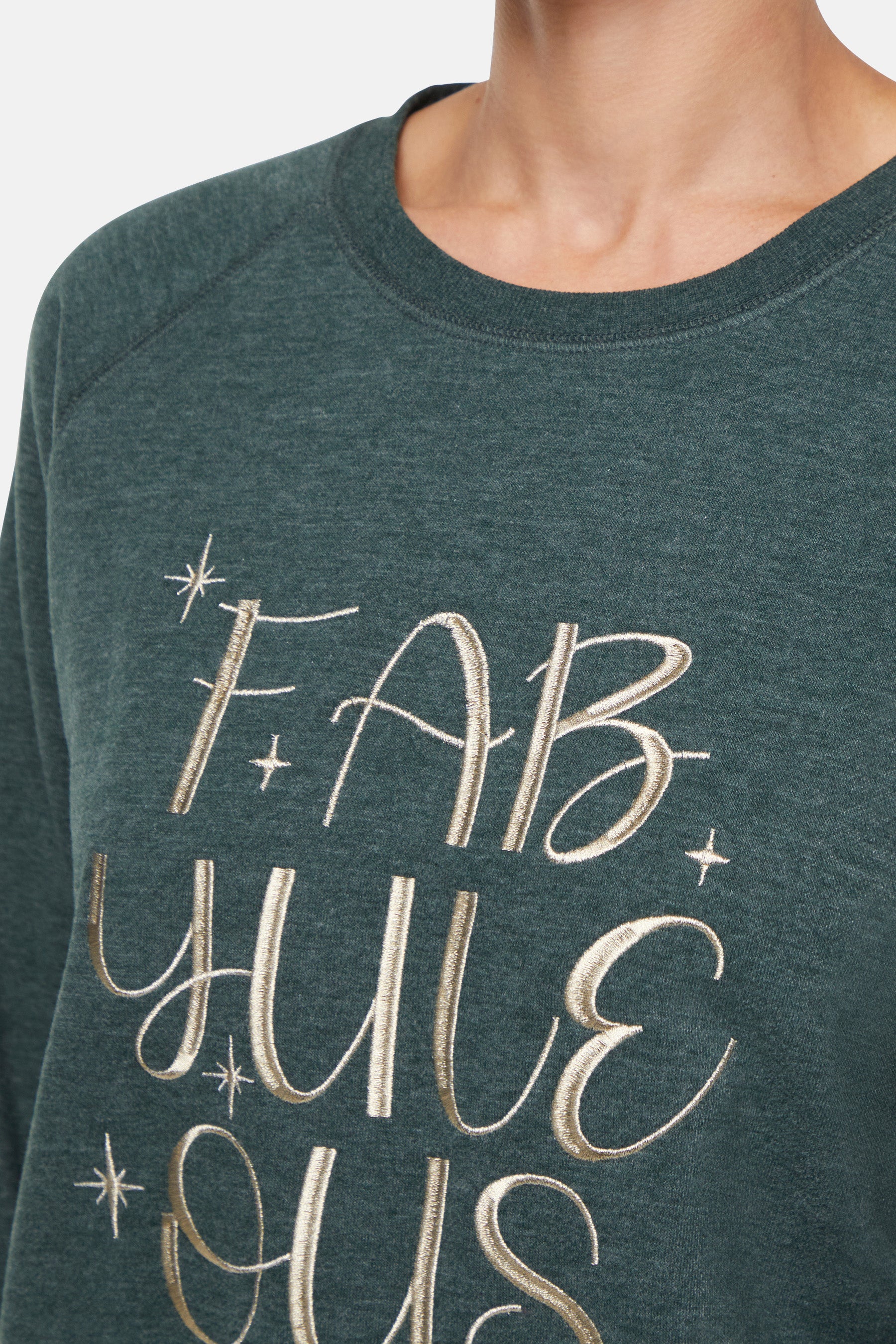 Fabulous Keely Raglan Sweatshirt | Heather Pine Grove