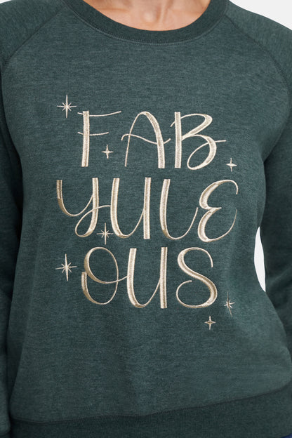 Fabulous Keely Raglan Sweatshirt | Heather Pine Grove