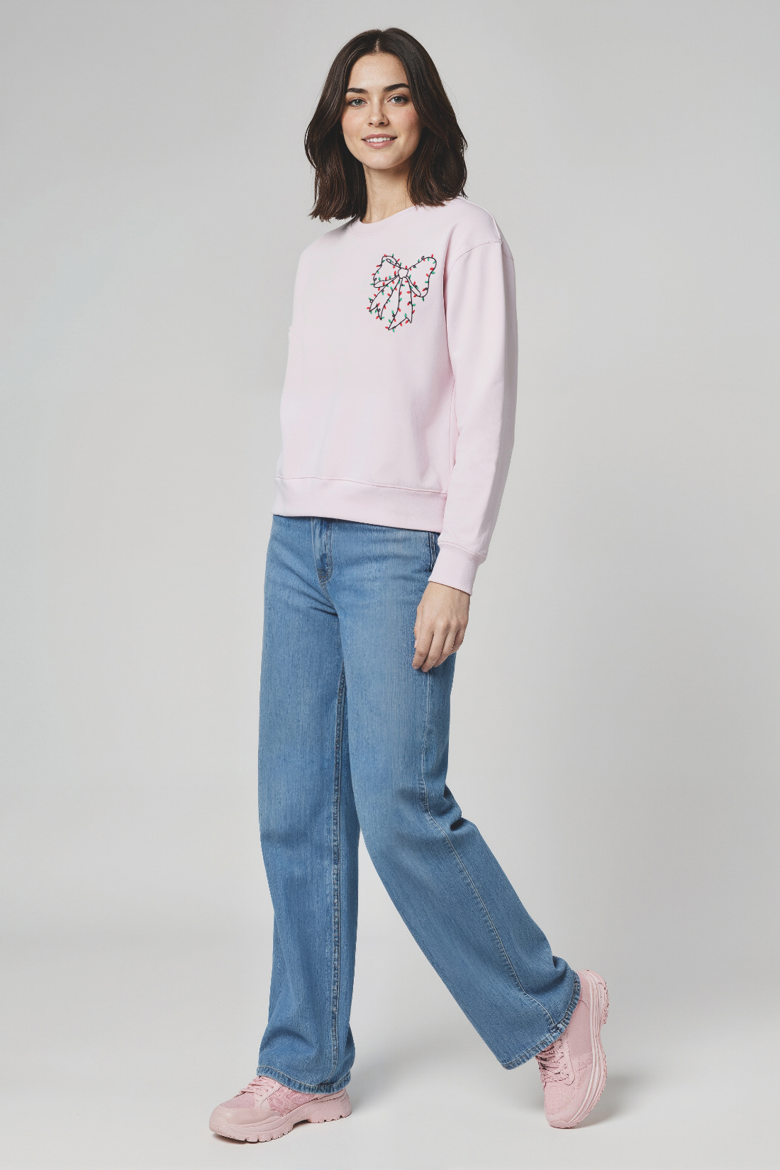 Christmas Bow Charlie Sweatshirt | Lilac Snow