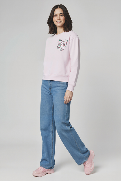 Christmas Bow Charlie Sweatshirt | Lilac Snow