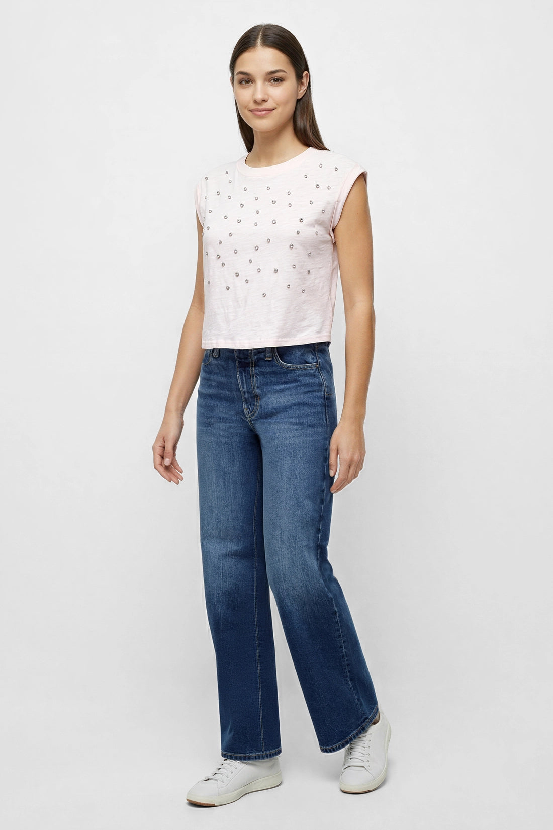 Rhinestone Nova Tee | Pale Lilac