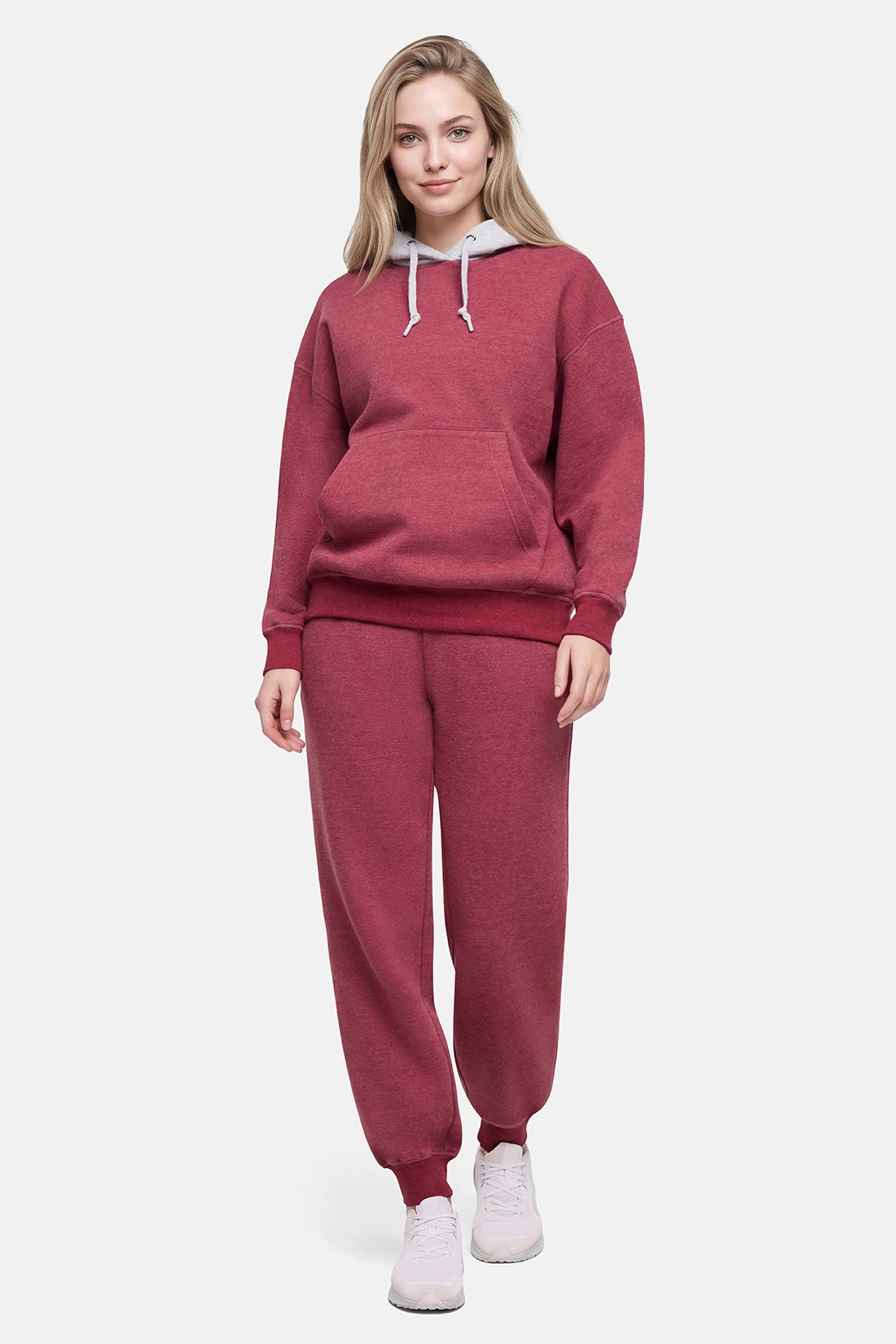 Thea Hoodie - Heather Tibetan Red