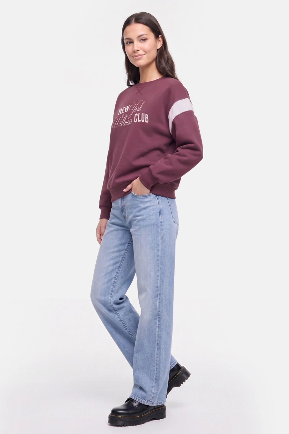 Wellness Club Varsity Charlie Sweatshirt | Vineyard Wine