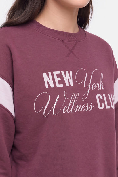 Wellness Club Varsity Charlie Sweatshirt | Vineyard Wine