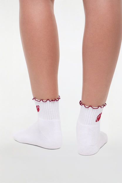 Nina 2-Pack Ankle Socks | White/Zinfandel