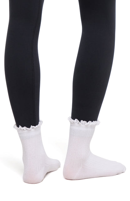 Rina 2-Pack Ankle Socks | Ballet Slipper/White
