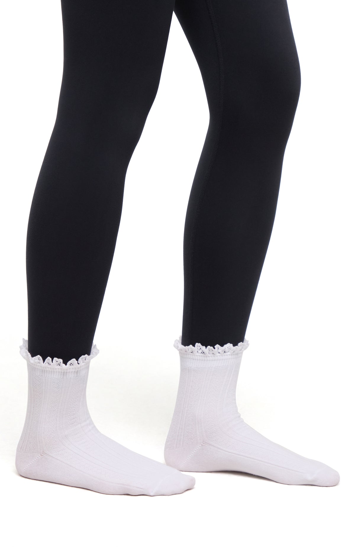 Rina 2-Pack Ankle Socks | Ballet Slipper/White