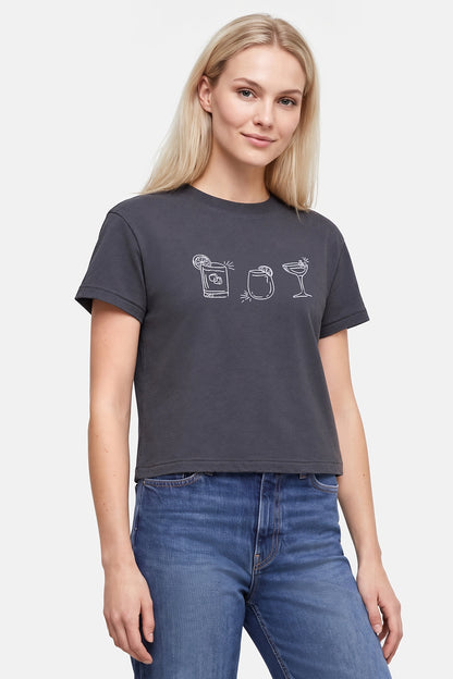 Cocktail Trio Jamie Tee | Pirate Black