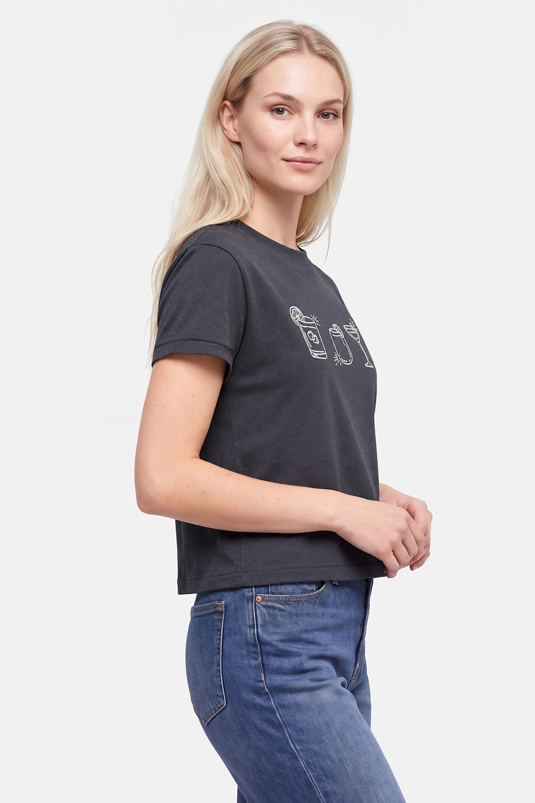 Cocktail Trio Jamie Tee | Pirate Black